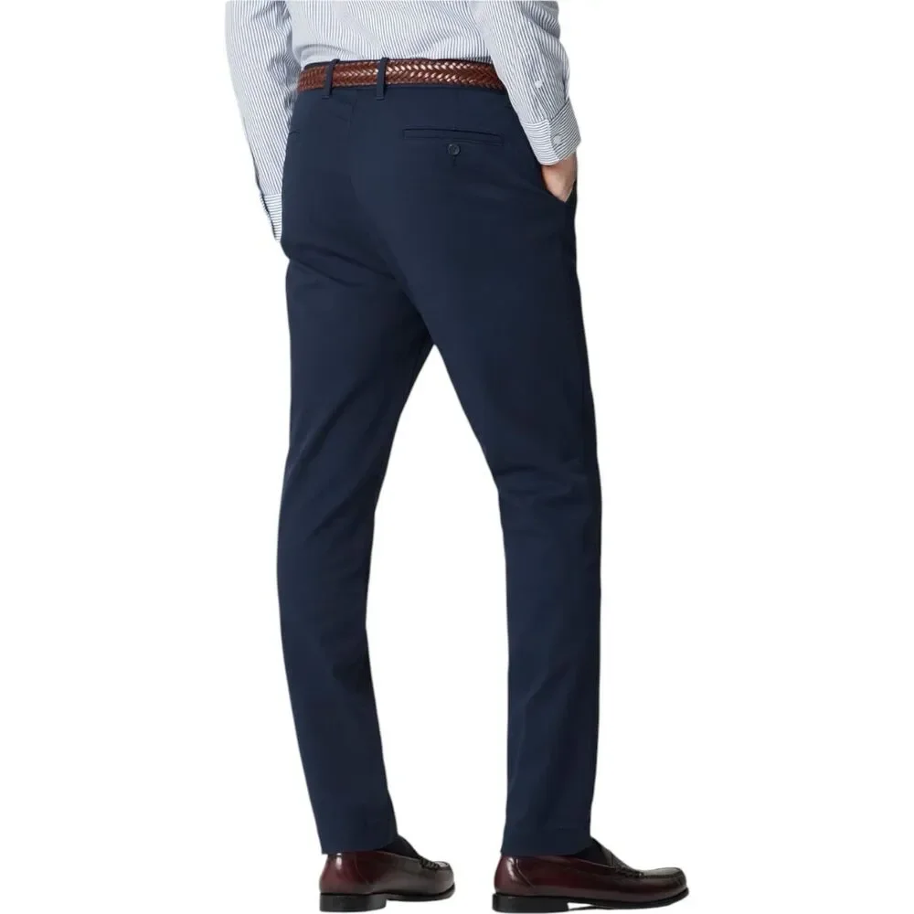 J Crew Pants Mens 32x34 Navy Blue Athletic Slim Chino Casual Office CO401 NWT